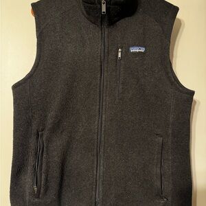 Patagonia Better Sweater Vest Mens Medium Gray Stonewash Full Zip Hiking Outdoor